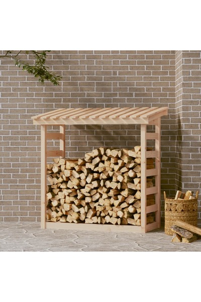 Concept Rastel pentru lemne de foc, 108x64,5x110 cm, lemn masiv pin