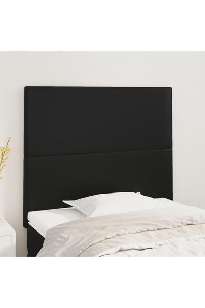 Concept Κομοδίνα, 2 τεμ., μαύρα, 100x5x78/88 cm, οικολογικό Δερμάτινο