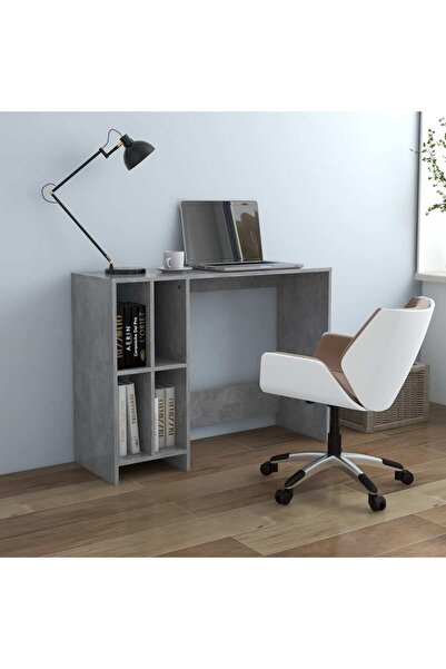 Concept Γραφείο σημειωματάριου, γκρι σκυροδέματος, 102,5x35x75 cm, μοριοσανίδα