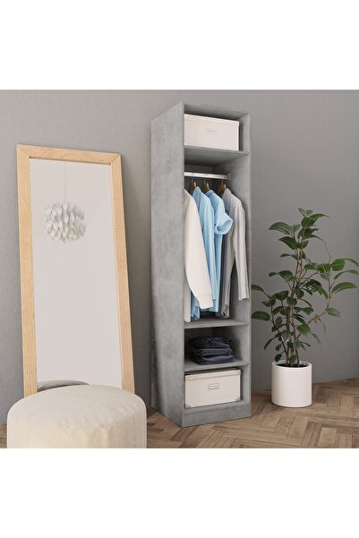 Concept Ντουλάπα, γκρι σκυροδέματος, 50x50x200 cm, μοριοσανίδα