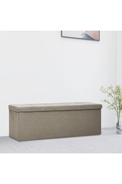 Concept Πτυσσόμενος πάγκος αποθήκευσης, γκρι-μπεζ, όψη υφάσματος