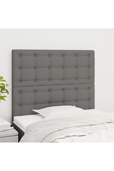 Concept Κομοδίνα, 2 τεμ., σκούρο γκρι, 100x5x78/88 cm, ύφασμα