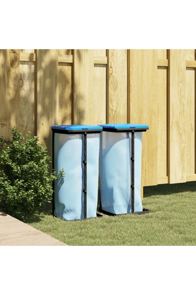 Concept Θήκες για Τσάντα απορριμμάτων, 2 τεμ., μαύρο και μπλε, 60 L, PP