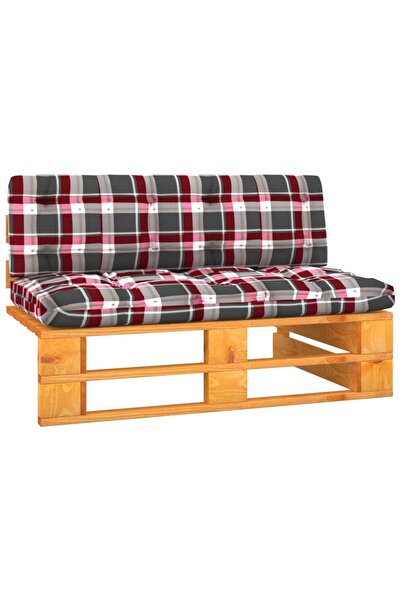 Concept Μεσαίος καναπές κήπου από παλέτες σε μελί χρώμα, επεξεργασμένο ξύλο π...