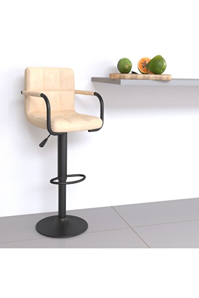 Concept Σκαμπό μπαρ, κρεμ, Βελούδο