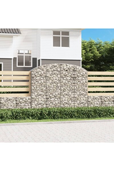 Concept Coș gabion arcuit, 200x50x160/180 cm, fier galvanizat