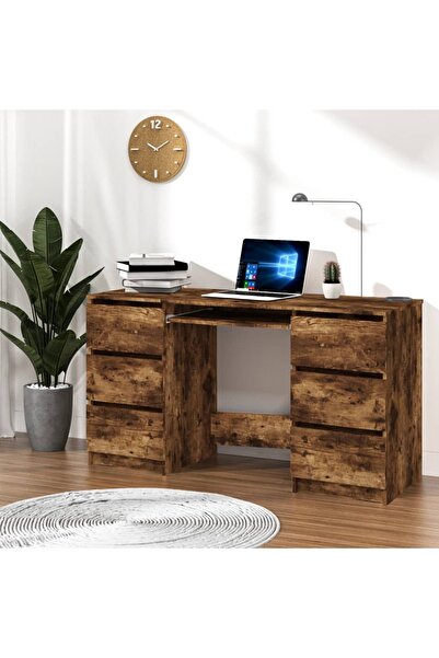 Concept Γραφείο, καπνιστή δρυς, 140x50x77 εκ., επεξεργασμένο ξύλο