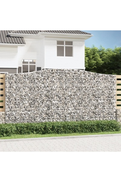 Concept Coșuri gabion arcuite, 7 buc 400x50x200/220 cm, fier galvanizat