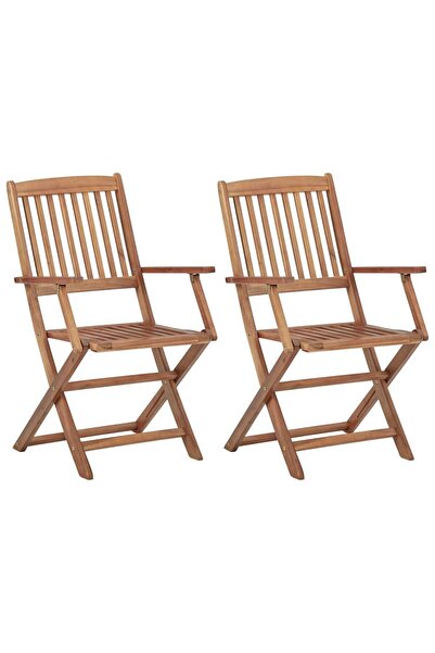 Concept Πτυσσόμενες καρέκλες εξωτερικού χώρου, 2 τεμ., από μασίφ ξύλο ακακίας