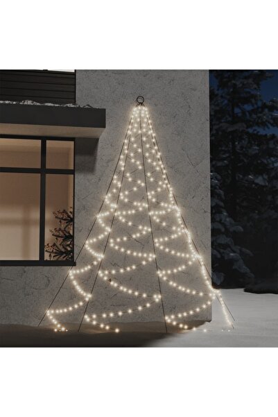 Concept Χριστουγεννιάτικο δέντρο τοίχου με μεταλλικό γάντζο, ζεστό λευκό, 260...