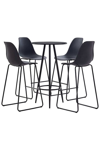 Concept Set de bar, 5 piese, negru, plastic