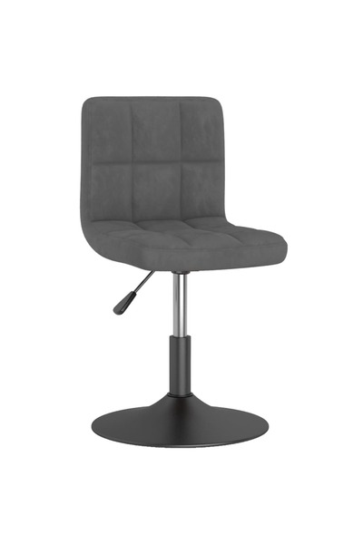 Concept Scaun de bucătărie pivotant, gri închis, catifea