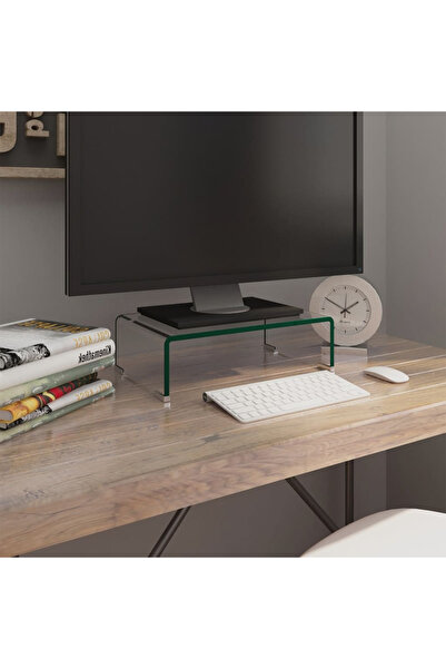 Concept Stativ TV/monitor, sticlă transparentă, 40x25x11 cm