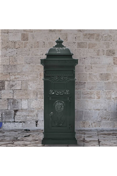 Concept Cutie poștală stâlp, aluminiu, stil vintage, inoxidabil, verde