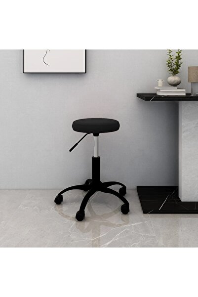 Concept Scaun de birou pivotant, negru, catifea