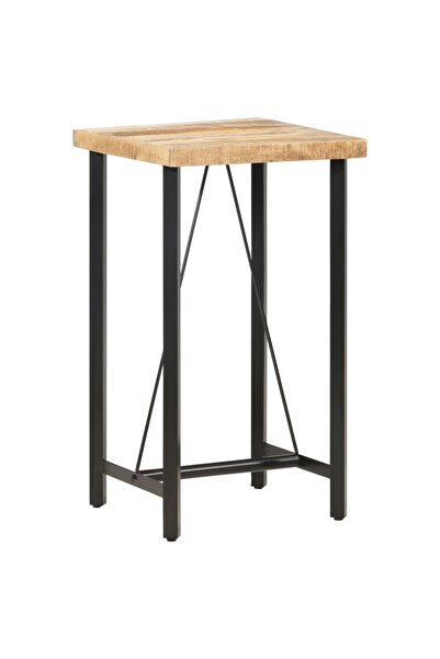 Concept Τραπέζι μπαρ, 60 x 60 x 107 εκ., ακατέργαστο ξύλο μάνγκο