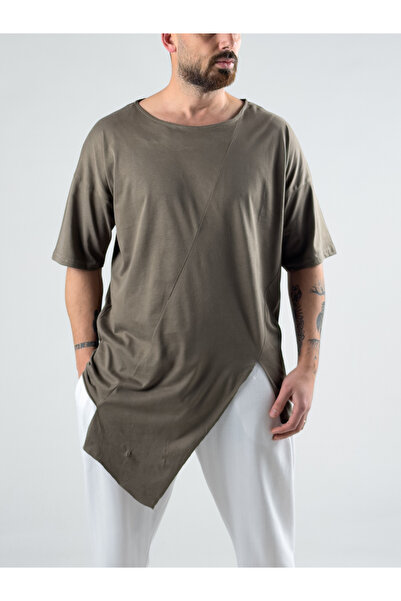 COCOPELLI Asymmetrical Khaki Men's T-Shirt Coc2995