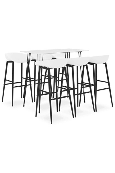 Concept Σετ επίπλων μπαρ, 7 τεμάχια, λευκό