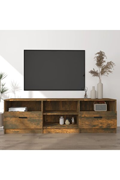 Concept Comodă TV, stejar fumuriu, 150x33,5x45 cm, lemn prelucrat