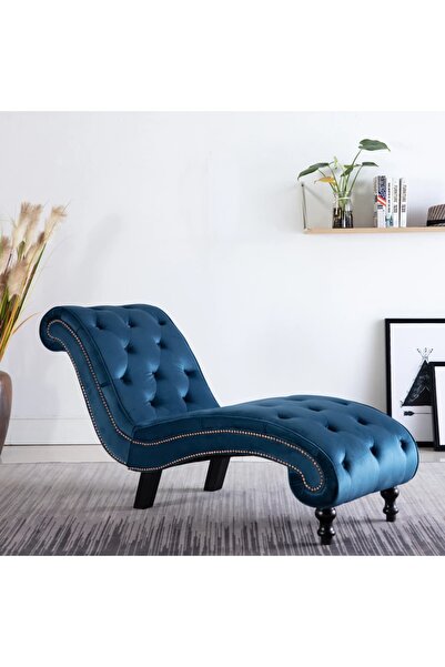 Concept Șezlong, albastru, catifea