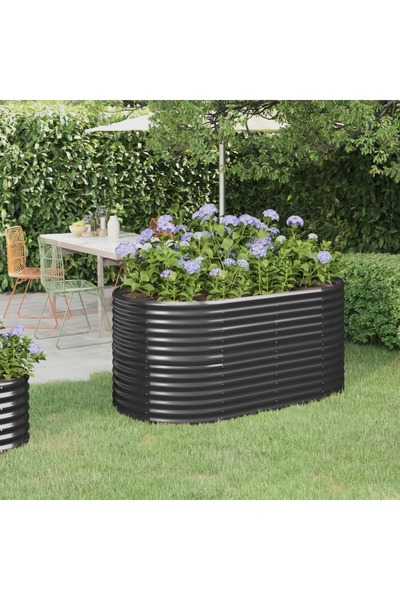 Concept Jardinieră antracit 152x80x68 cm oțel vopsit electrostatic