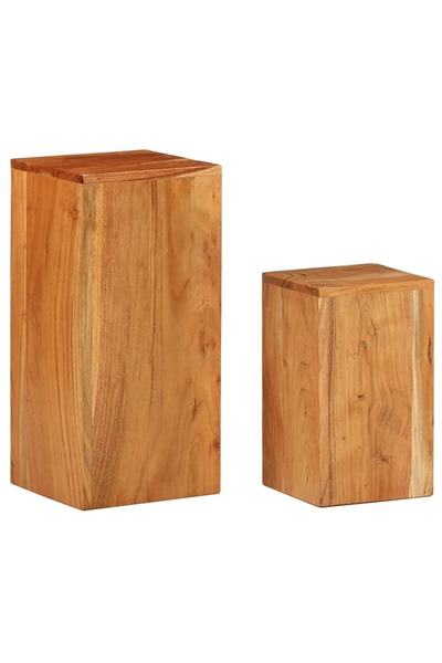 Concept Βοηθητικά τραπεζάκια, 2 τεμ., από μασίφ ξύλο ακακίας