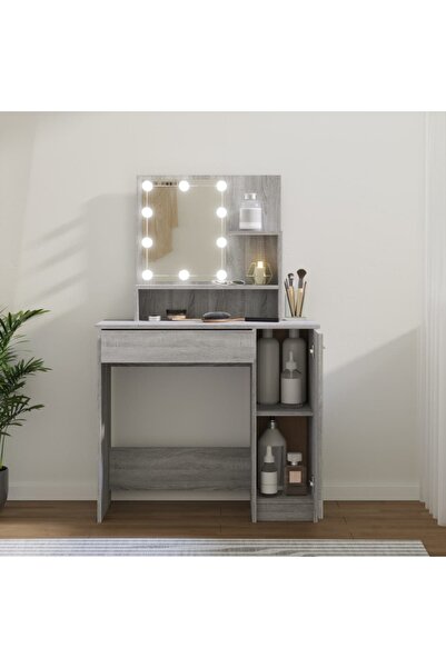 Concept Μπουντουάρ LED, γκρι sonoma, 86,5x35x136 εκ.