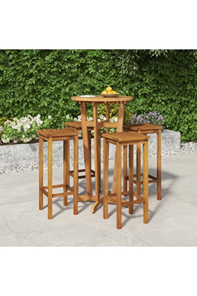 Concept Σετ επίπλων κήπου, 5 τεμάχια, από μασίφ ξύλο ακακίας