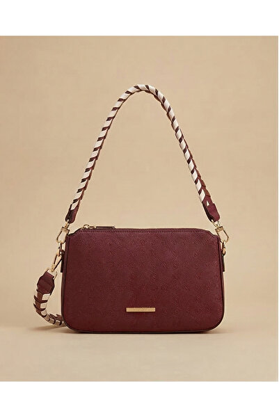 Vakko Couture Vkko Bordo Bag ,Height 15 Cm, Width 25 Cm, Seasonal Product, Go...