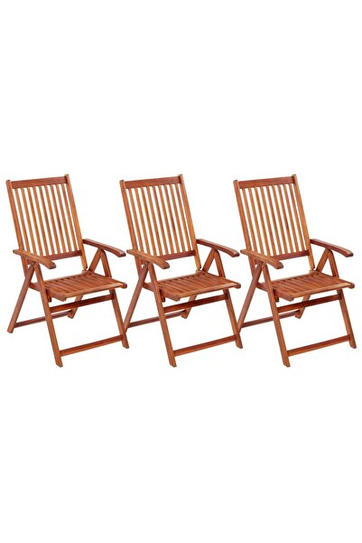 Concept Πτυσσόμενες καρέκλες κήπου, 3 τεμ., από μασίφ ξύλο ακακίας