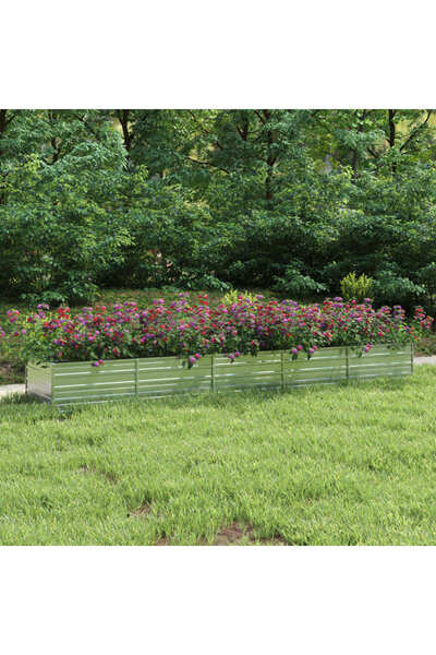 Concept Strat înălțat de grădină argintiu 400x80x45 cm oțel galvanizat