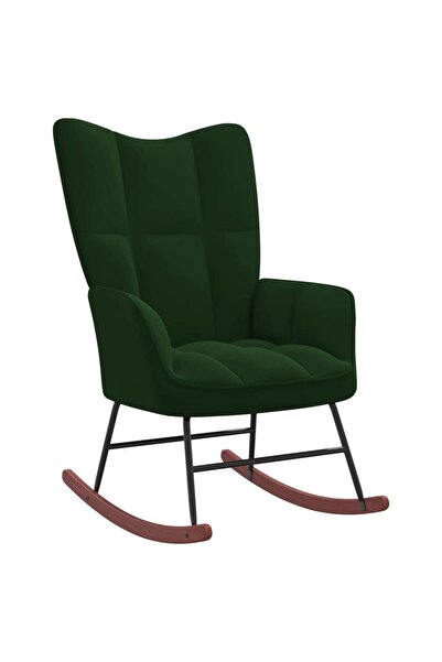 Concept Κουνιστή πολυθρόνα, σκούρο πράσινο, Βελούδο