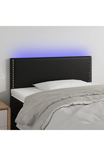 Concept Κεφαλάρι LED, μαύρο, 100x5x78/88 cm, οικολογικό Δερμάτινο