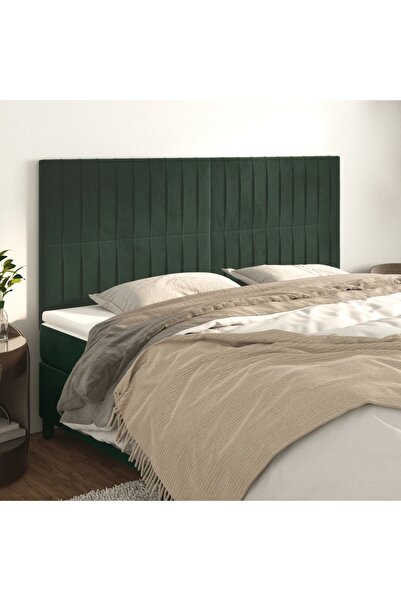 Concept Tăblii de pat, 4 buc, verde închis, 80x5x78/88 cm, catifea