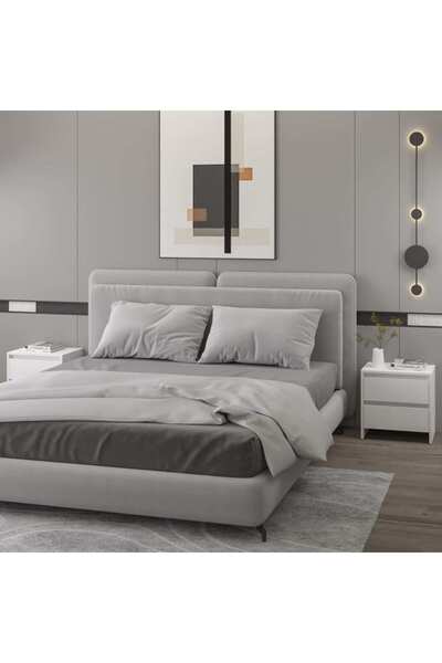 Concept Noptiere, 2 buc., alb, 45x34,5x44,5 cm, PAL