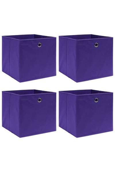 Concept Cutii de depozitare 4 buc. violet 28x28x28 cm, material nețesut
