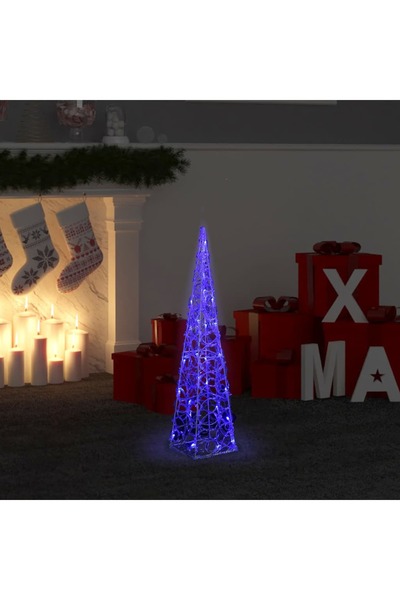 Concept Decorative LED light cone, blue, 60 cm, acrylic