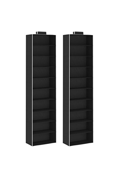 Concept Organizatoare suspendate dulap, 2 buc., cu 10 rafturi, textil