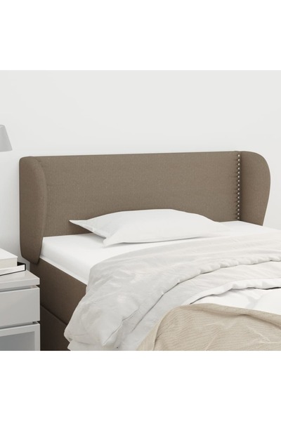 Concept Tăblie de pat cu aripioare gri taupe 93x23x78/88 cm textil