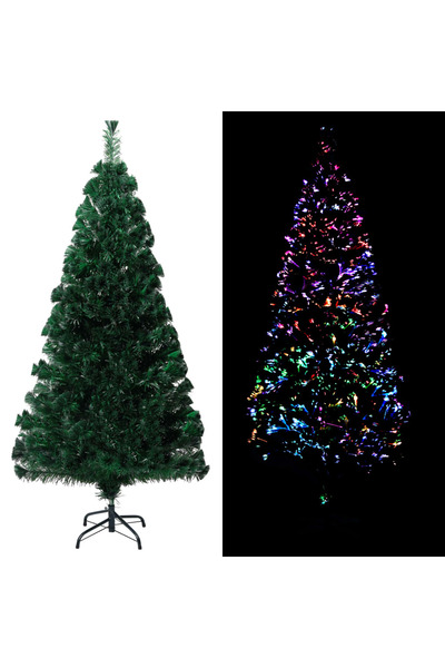 Concept Τεχνητό χριστουγεννιάτικο δέντρο με βάση, πράσινο, 150cm, οπτική ίνα