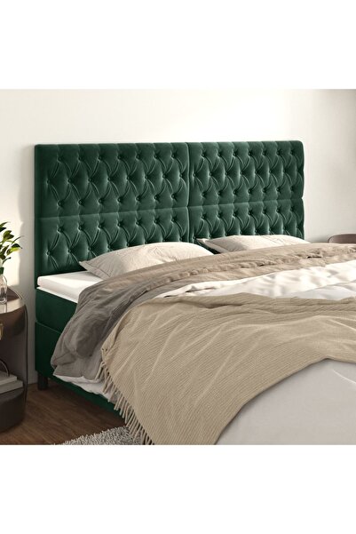 Concept Tăblii de pat, 4 buc, verde închis, 100x7x78/88 cm, catifea