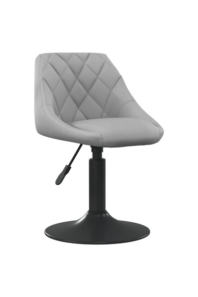 Concept Καρέκλα κουζίνας, ανοιχτό γκρι, Βελούδο