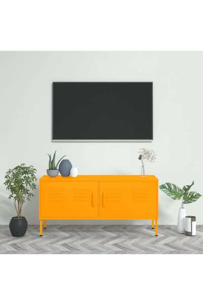Concept Έπιπλο τηλεόρασης, μουσταρδί κίτρινο, 105x35x50 cm, ατσάλι
