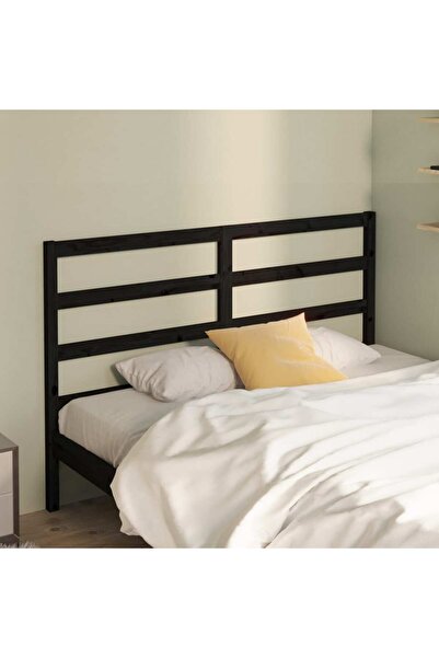 Concept Κομοδίνο, μαύρο, 126x4x100 cm, μασίφ ξύλο πεύκου