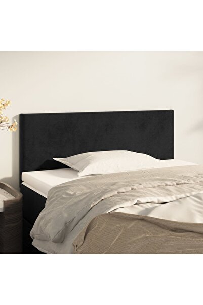 Concept Tăblie de pat, negru, 90x5x78/88 cm, catifea