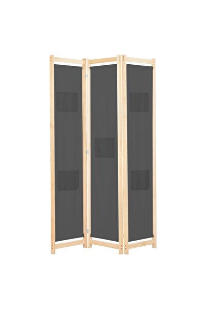 Concept Paravan de cameră cu 3 panouri, gri, 120x170x4 cm, textil