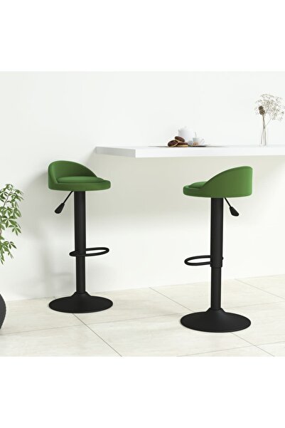 Concept Scaune de bar, 2 buc., verde închis, catifea