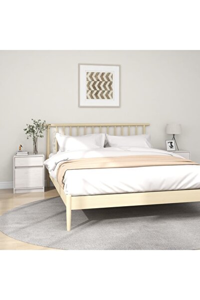 Concept Noptiere, 2 buc., alb, 40x31x50 cm, lemn masiv de pin