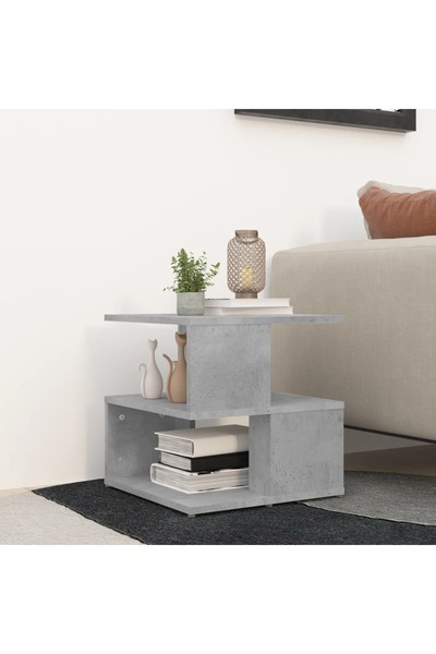 Concept Βοηθητικό τραπεζάκι, γκρι σκυροδέματος, 40x40x40 cm, μοριοσανίδα