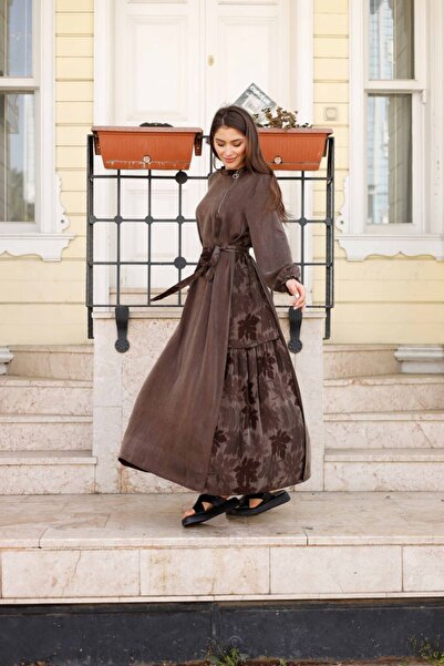 Camelya Fashion İpek Cupra Elbise